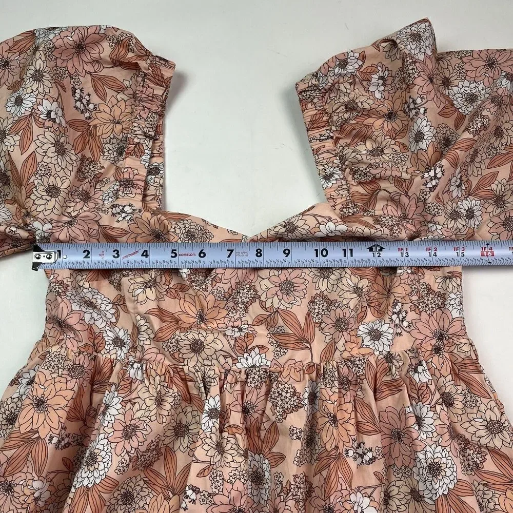 J Crew Babydoll Zinnia Floral mini Dress M cottagecore